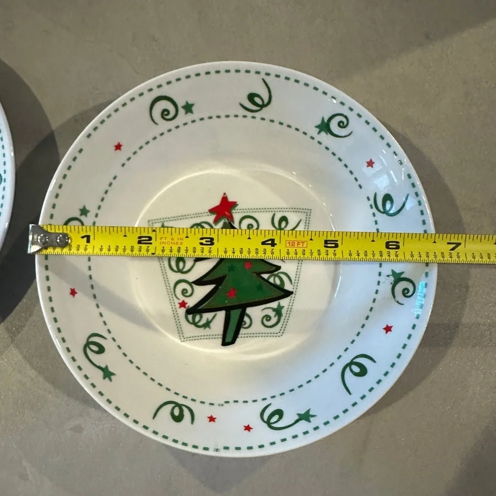 Vintage Atico International USA, Inc 8” Plate & Bowl Christmas Tree Set